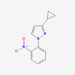molecular formula C12H11N3O2 B3216287 3-cyclopropyl-1-(2-nitrophenyl)-1H-pyrazole CAS No. 1171464-93-9