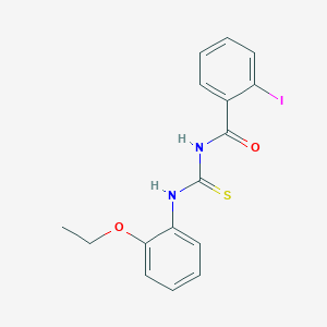 molecular formula C16H15IN2O2S B321630 N-[(2-ethoxyphenyl)carbamothioyl]-2-iodobenzamide 