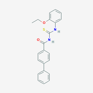 molecular formula C22H20N2O2S B321632 N-[(2-ethoxyphenyl)carbamothioyl]biphenyl-4-carboxamide 
