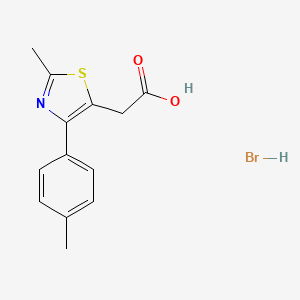 molecular formula C13H14BrNO2S B3216325 [2-Methyl-4-(4-methylphenyl)-1,3-thiazol-5-yl]acetic acid hydrobromide CAS No. 1171562-77-8