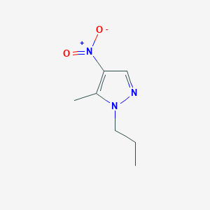 molecular formula C7H11N3O2 B3216346 5-methyl-4-nitro-1-propyl-1H-pyrazole CAS No. 1171580-47-4