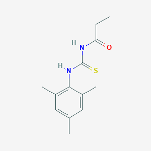 molecular formula C13H18N2OS B321635 N-[(2,4,6-trimethylphenyl)carbamothioyl]propanamide 