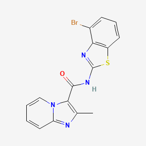 molecular formula C16H11BrN4OS B3216367 N-(4-bromobenzo[d]thiazol-2-yl)-2-methylimidazo[1,2-a]pyridine-3-carboxamide CAS No. 1171646-06-2