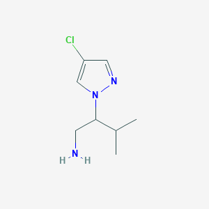 molecular formula C8H14ClN3 B3216385 2-(4-chloro-1H-pyrazol-1-yl)-3-methylbutan-1-amine CAS No. 1171746-21-6