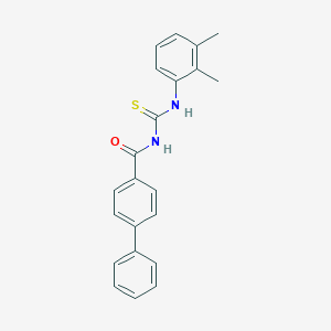 molecular formula C22H20N2OS B321639 N-{[(2,3-dimethylphenyl)amino]carbonothioyl}-4-biphenylcarboxamide 