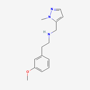 molecular formula C14H19N3O B3216404 2-(3-Methoxyphenyl)-N-((1-methyl-1H-pyrazol-5-yl)methyl)ethanamine CAS No. 1171807-81-0