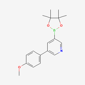 molecular formula C18H22BNO3 B3216413 5-(4-Methoxyphenyl)pyridine-3-boronic acid pinacol ester CAS No. 1171891-09-0