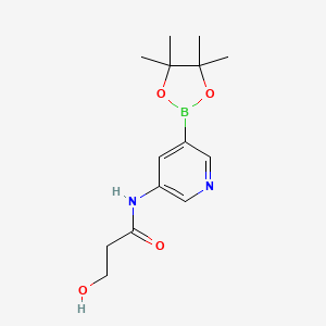 molecular formula C14H21BN2O4 B3216428 3-hydroxy-N-[5-(4,4,5,5-tetramethyl-1,3,2-dioxaborolan-2-yl)pyridin-3-yl]propanamide CAS No. 1171891-30-7