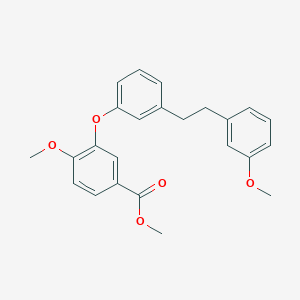 molecular formula C24H24O5 B3216444 4-Methoxy-3-{3-[2-(3-methoxy-phenyl)-ethyl]-phenoxy}-benzoic acid methyl ester CAS No. 1171921-93-9