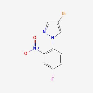 molecular formula C9H5BrFN3O2 B3216448 4-bromo-1-(4-fluoro-2-nitrophenyl)-1H-pyrazole CAS No. 1171922-57-8