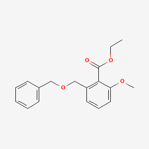2-Benzyloxymethyl-6-methoxy-benzoic acid ethyl ester
