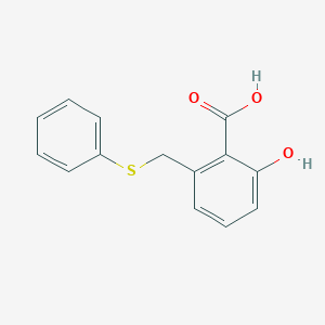 2-Hydroxy-6-phenylsulfanylmethyl-benzoic acid