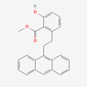 molecular formula C24H20O3 B3216484 2-(2-Anthracen-9-yl-ethyl)-6-hydroxy-benzoic acid methyl ester CAS No. 1171924-98-3