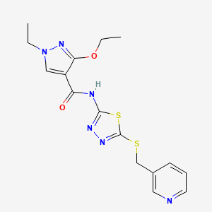 3-ethoxy-1-ethyl-N-(5-((pyridin-3-ylmethyl)thio)-1,3,4-thiadiazol-2-yl)-1H-pyrazole-4-carboxamide