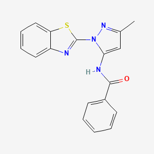 N-(1-(benzo[d]thiazol-2-yl)-3-methyl-1H-pyrazol-5-yl)benzamide