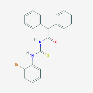 molecular formula C21H17BrN2OS B321653 N-[(2-bromophenyl)carbamothioyl]-2,2-diphenylacetamide 