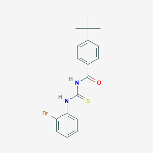 molecular formula C18H19BrN2OS B321654 N-[(2-bromophenyl)carbamothioyl]-4-tert-butylbenzamide 