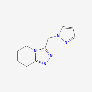 molecular formula C10H13N5 B3216562 3-(1H-pyrazol-1-ylmethyl)-5,6,7,8-tetrahydro[1,2,4]triazolo[4,3-a]pyridine CAS No. 1172079-91-2