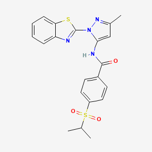 N-(1-(benzo[d]thiazol-2-yl)-3-methyl-1H-pyrazol-5-yl)-4-(isopropylsulfonyl)benzamide