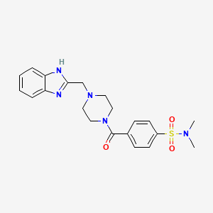 4-(4-((1H-benzo[d]imidazol-2-yl)methyl)piperazine-1-carbonyl)-N,N-dimethylbenzenesulfonamide