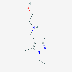 2-{[(1-ethyl-3,5-dimethyl-1H-pyrazol-4-yl)methyl]amino}ethanol