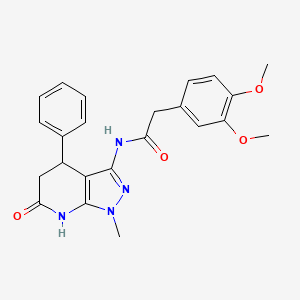 2-(3,4-dimethoxyphenyl)-N-(1-methyl-6-oxo-4-phenyl-4,5,6,7-tetrahydro-1H-pyrazolo[3,4-b]pyridin-3-yl)acetamide