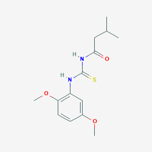 molecular formula C14H20N2O3S B321666 N-[(2,5-dimethoxyphenyl)carbamothioyl]-3-methylbutanamide 