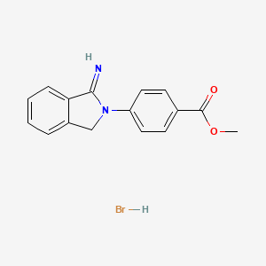 molecular formula C16H15BrN2O2 B3216670 4-(1-亚氨基-1,3-二氢-2H-异吲哚-2-基)苯甲酸甲酯氢溴酸盐 CAS No. 1172381-90-6