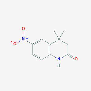 molecular formula C11H12N2O3 B3216692 4,4-Dimethyl-6-nitro-3,4-dihydroquinolin-2(1H)-one CAS No. 117241-97-1