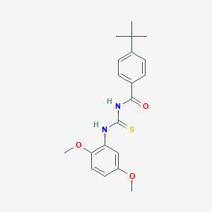 molecular formula C20H24N2O3S B321673 4-tert-butyl-N-[(2,5-dimethoxyphenyl)carbamothioyl]benzamide 