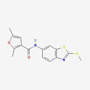 molecular formula C15H14N2O2S2 B3216739 2,5-dimethyl-N-[2-(methylsulfanyl)-1,3-benzothiazol-6-yl]furan-3-carboxamide CAS No. 1172735-13-5