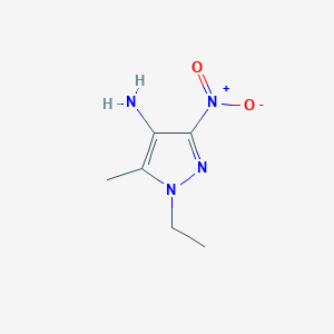 molecular formula C6H10N4O2 B3216773 1-ethyl-5-methyl-3-nitro-1H-pyrazol-4-amine CAS No. 1172759-93-1