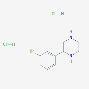 molecular formula C10H15BrCl2N2 B3216811 2-(3-溴苯基)哌嗪二盐酸盐 CAS No. 1172867-88-7