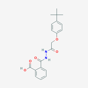 molecular formula C20H22N2O5 B321683 2-({2-[(4-Tert-butylphenoxy)acetyl]hydrazino}carbonyl)benzoic acid 