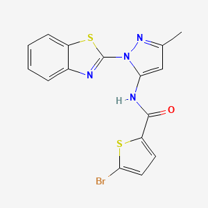 N-(1-(benzo[d]thiazol-2-yl)-3-methyl-1H-pyrazol-5-yl)-5-bromothiophene-2-carboxamide