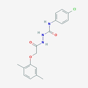 molecular formula C17H18ClN3O3 B321684 N-(4-chlorophenyl)-2-[(2,5-dimethylphenoxy)acetyl]hydrazinecarboxamide 