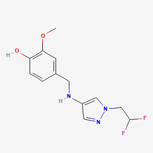 4-(((1-(2,2-Difluoroethyl)-1H-pyrazol-4-yl)amino)methyl)-2-methoxyphenol