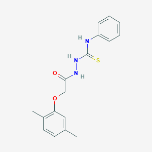 molecular formula C17H19N3O2S B321685 2-[(2,5-dimethylphenoxy)acetyl]-N-phenylhydrazinecarbothioamide 