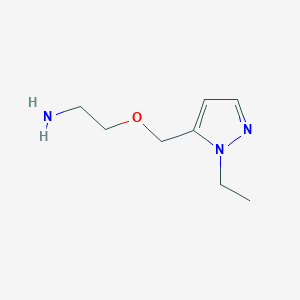 molecular formula C8H15N3O B3216872 2-[(1-Ethylpyrazol-5-yl)methoxy]ethylamine CAS No. 1173099-44-9