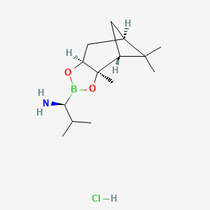 molecular formula C14H27BClNO2 B3216876 (S)-Borovaline-(-)-pinanediol-HCl CAS No. 1173167-11-7