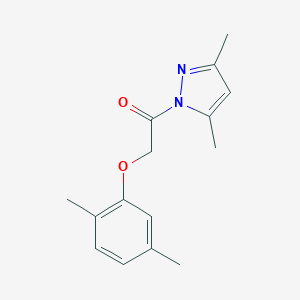 molecular formula C15H18N2O2 B321689 1-[(2,5-dimethylphenoxy)acetyl]-3,5-dimethyl-1H-pyrazole 