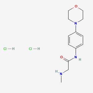 molecular formula C13H21Cl2N3O2 B3216893 2-(methylamino)-N-(4-morpholin-4-ylphenyl)acetamide dihydrochloride CAS No. 1173250-08-2