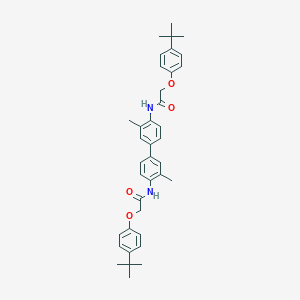 molecular formula C38H44N2O4 B321697 2-(4-tert-butylphenoxy)-N-(4'-{[(4-tert-butylphenoxy)acetyl]amino}-3,3'-dimethyl[1,1'-biphenyl]-4-yl)acetamide 