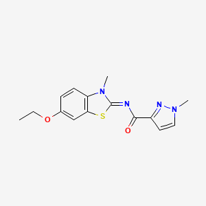N-(6-ethoxy-3-methylbenzo[d]thiazol-2(3H)-ylidene)-1-methyl-1H-pyrazole-3-carboxamide