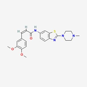 molecular formula C23H26N4O3S B3216984 (Z)-3-(3,4-dimethoxyphenyl)-N-(2-(4-methylpiperazin-1-yl)benzo[d]thiazol-6-yl)acrylamide CAS No. 1173497-54-5