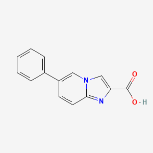 molecular formula C14H10N2O2 B3217022 6-Phenylimidazo[1,2-a]pyridine-2-carboxylic acid CAS No. 1173694-02-4