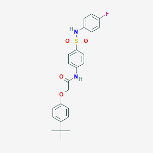 molecular formula C24H25FN2O4S B321705 2-(4-tert-butylphenoxy)-N-{4-[(4-fluoroanilino)sulfonyl]phenyl}acetamide 