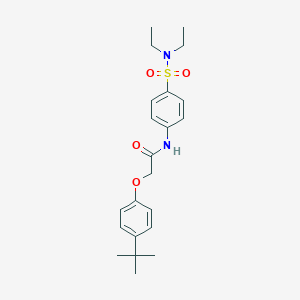 molecular formula C22H30N2O4S B321706 2-(4-tert-butylphenoxy)-N-[4-(diethylsulfamoyl)phenyl]acetamide 