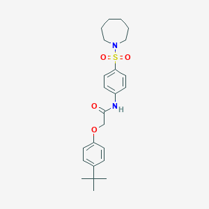 molecular formula C24H32N2O4S B321709 N-[4-(1-azepanylsulfonyl)phenyl]-2-(4-tert-butylphenoxy)acetamide 