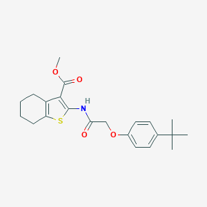 molecular formula C22H27NO4S B321710 Methyl 2-{[(4-tert-butylphenoxy)acetyl]amino}-4,5,6,7-tetrahydro-1-benzothiophene-3-carboxylate 